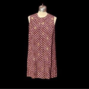 Vintage Anna Sui Metallic Gold Indian Tunic Shift Dress 10